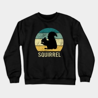 Squirrel At Sunset A Gift For Squirrels Lovers Crewneck Sweatshirt